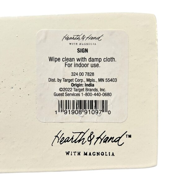 Magnolia Hearth & Hand Metal "Hot Cocoa" sign 11" x 3" Easel - Coffee Station - Picture 6 of 8